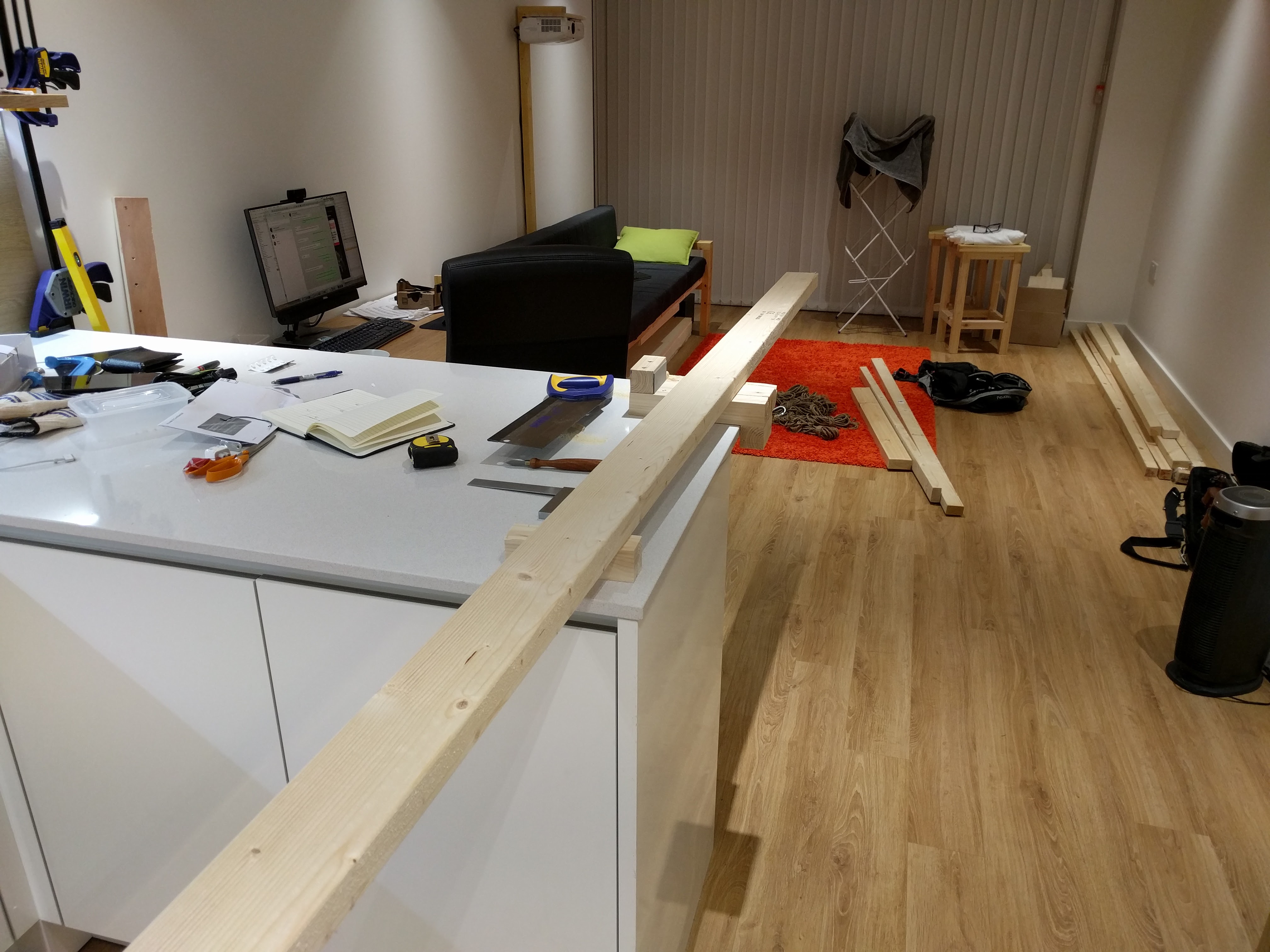 Kitchen for ~~food~~ wood preparation.