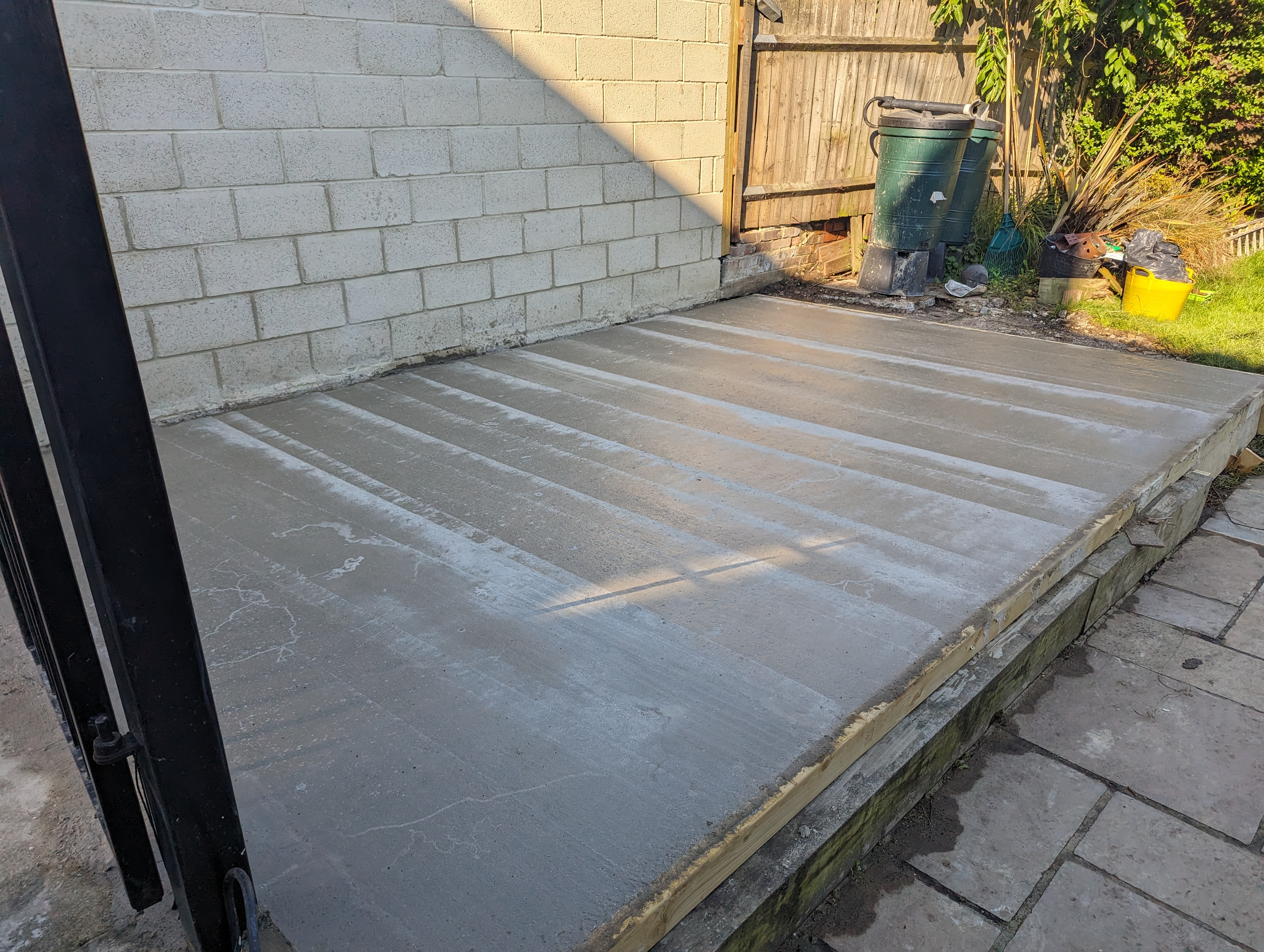 New reinforced concrete base.